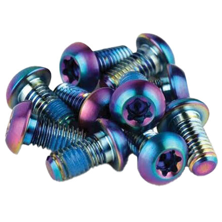 SRAM Titanium T25 Rotor Bolt Kit - Rainbow Set of 12