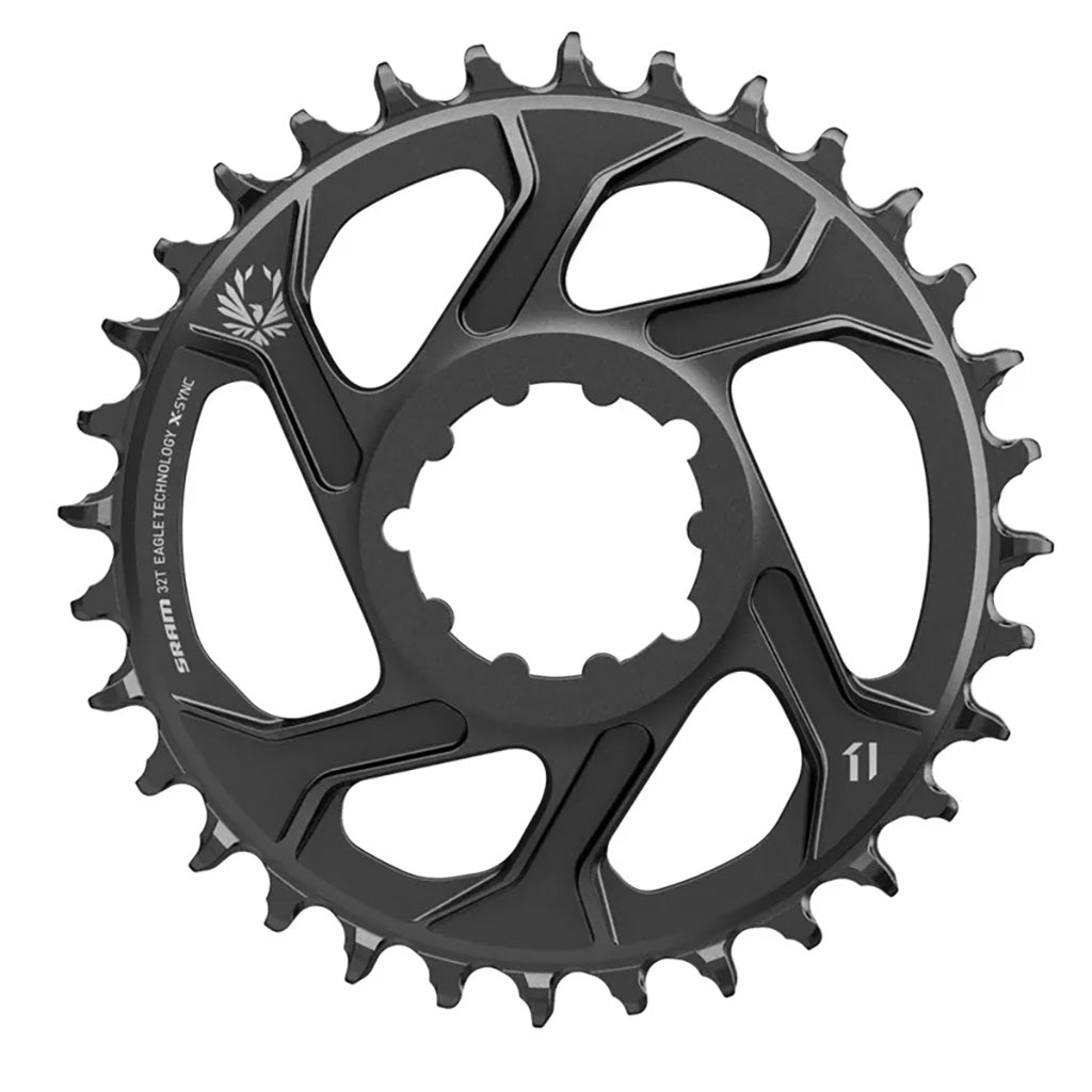 X-Sync Eagle 12sp 6mm DM Chainring Steel 32t, Black
