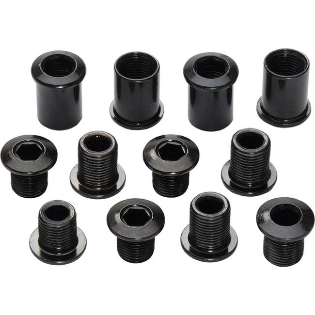 5/6 Dual-Hex Bolt Set For Rock Guard 12pc Steel, Black
