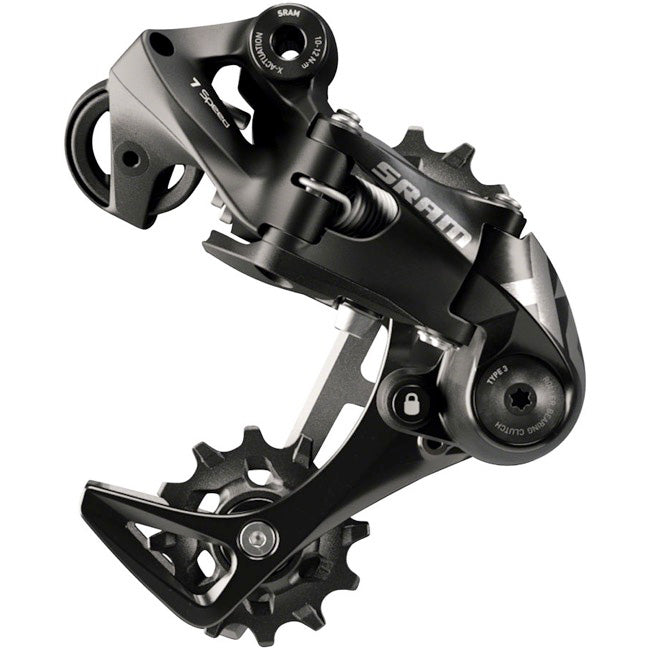 X01 DH 7sp Rear Derailleur, Short Cage, Black