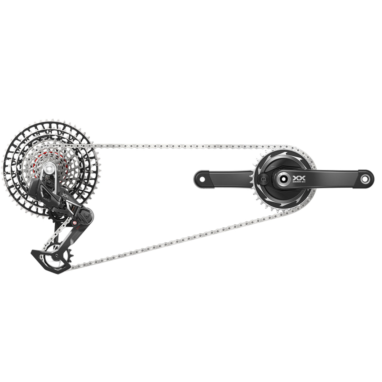 XX SL T-Type Eagle AXS Power Meter Groupset 170mm Blk