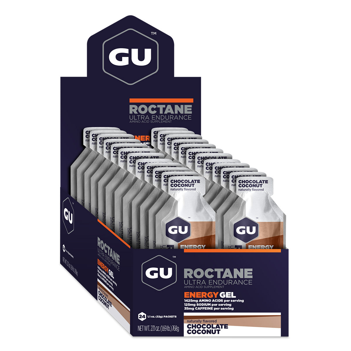 Roctane Energy Gel, Chocolate Coconut, 24/Count
