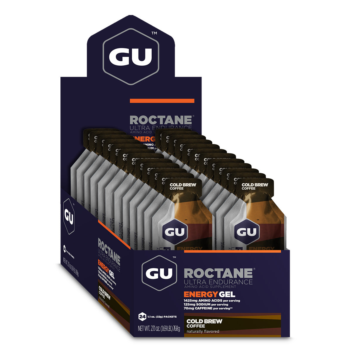Roctane Energy Gel, Cold Brew Coffee, 24/Count