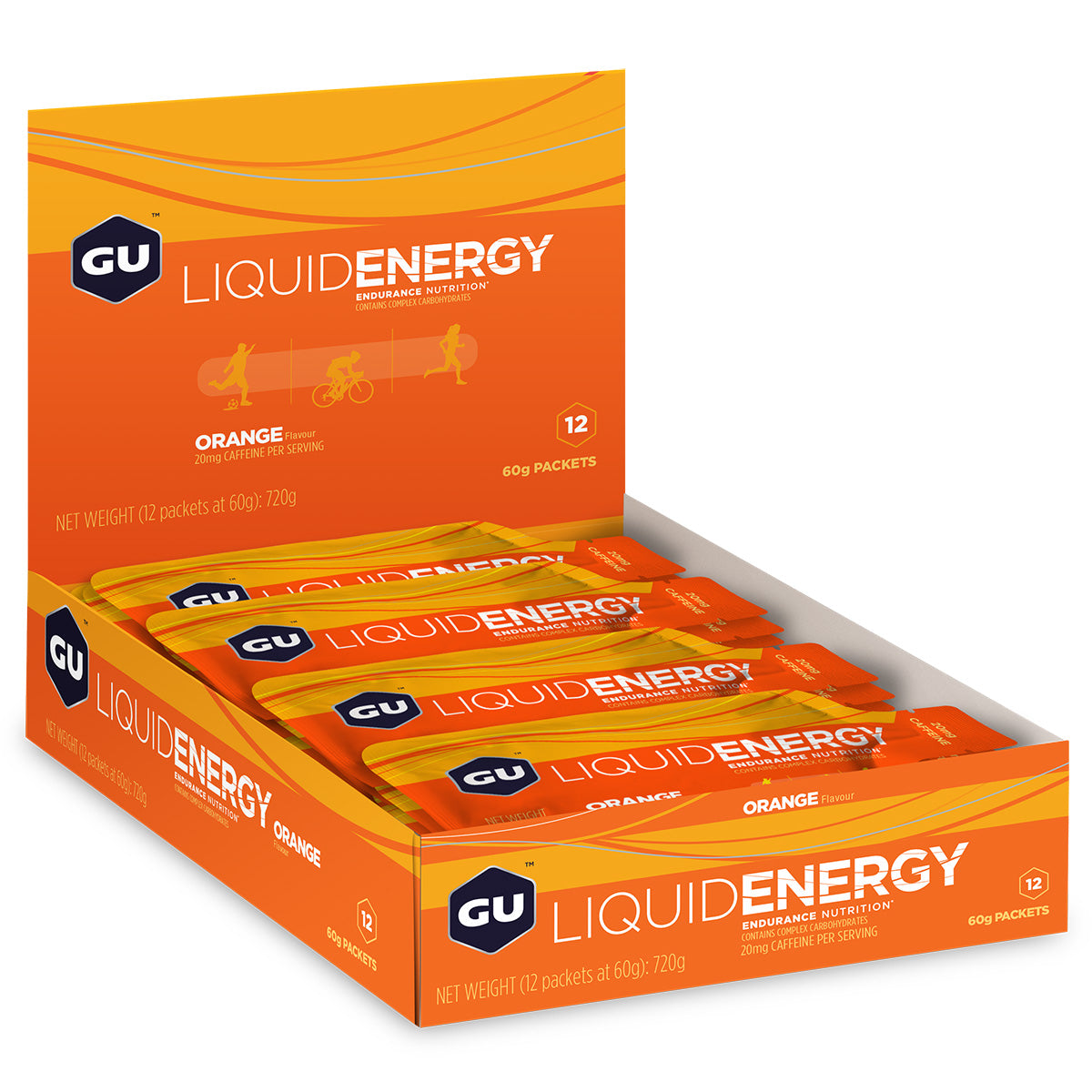 Liquid Energy Gel, Orange, 12/Count