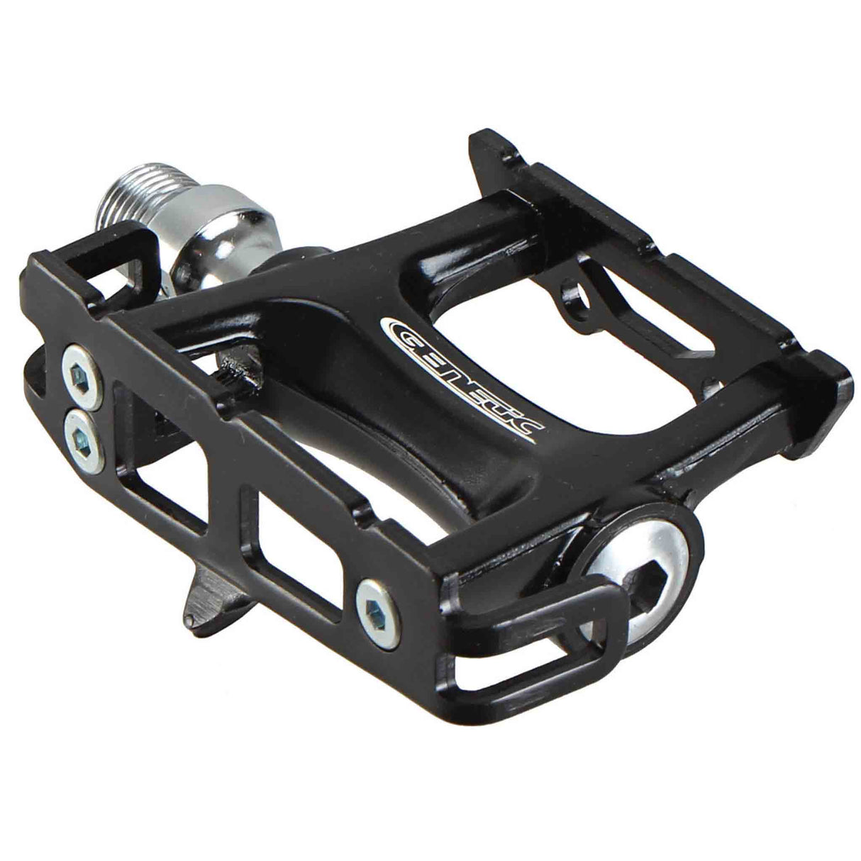 Genetic Pro Track Pedals Black with Black Cage