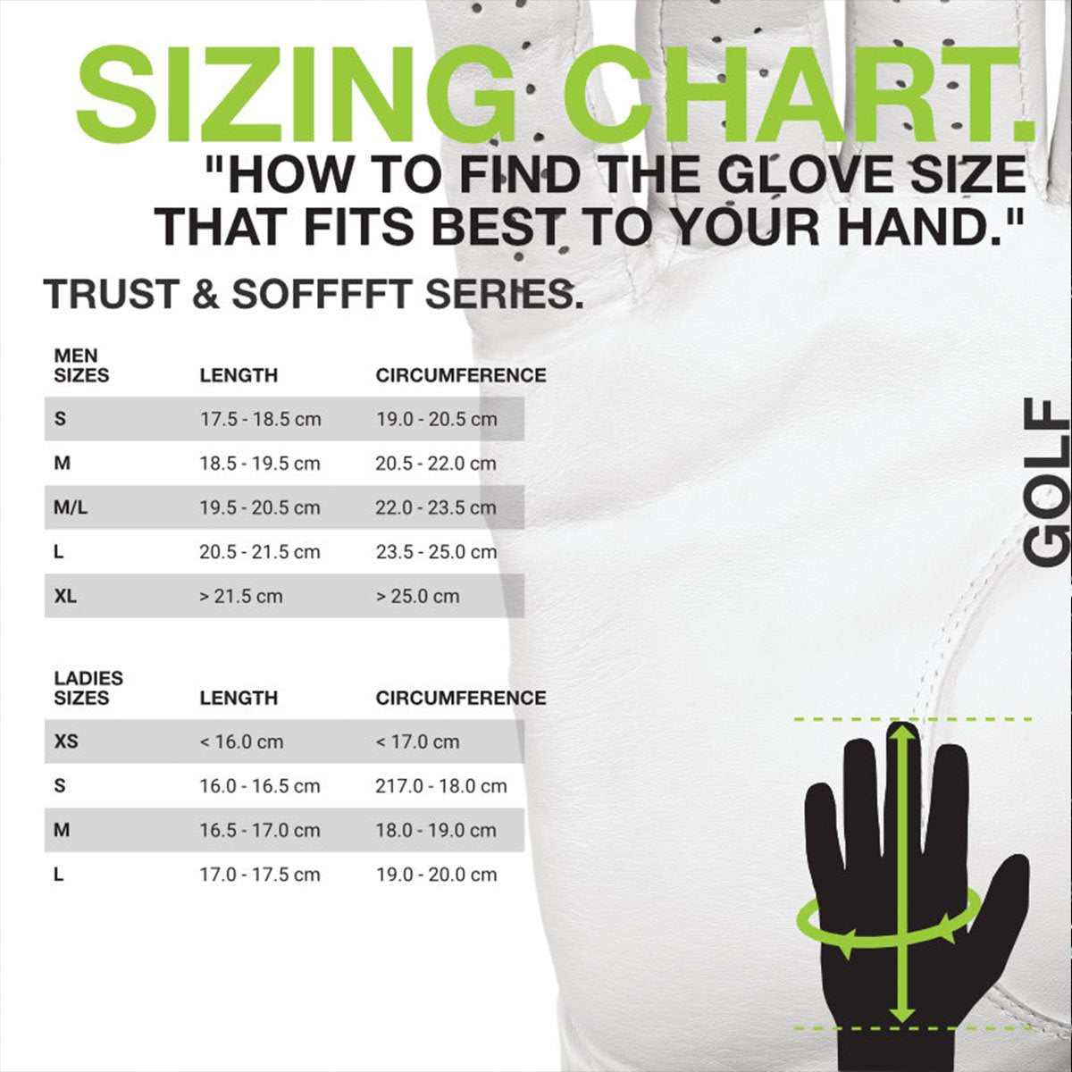 HIRZL Trust Hybrid - Golf Gloves - White / Black