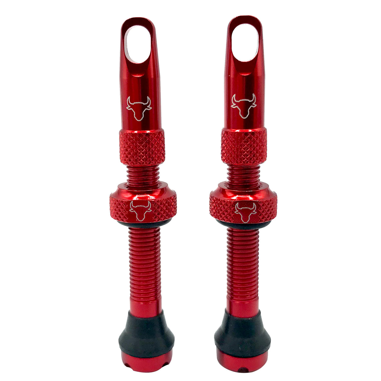 Tubeless Valve Stem, 42mm (Pair) - Red