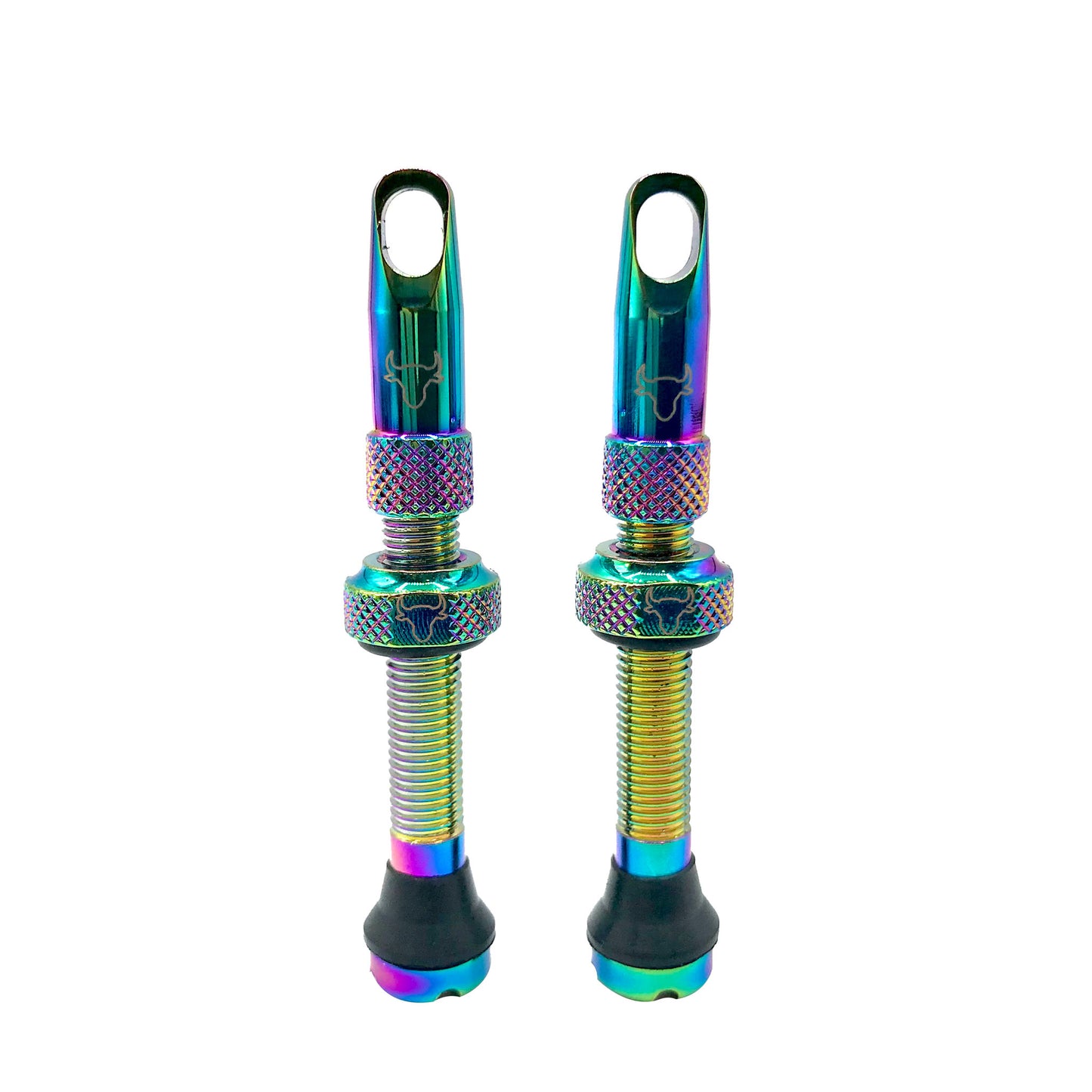 Hold Fast Cycling Tubeless Valve Stem 42mm (Pair) - Oil Slick