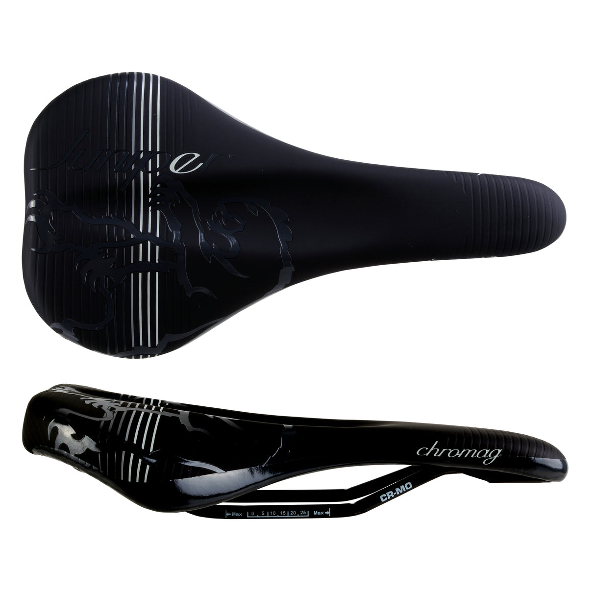 Juniper Saddle, CrMo Rails - Black