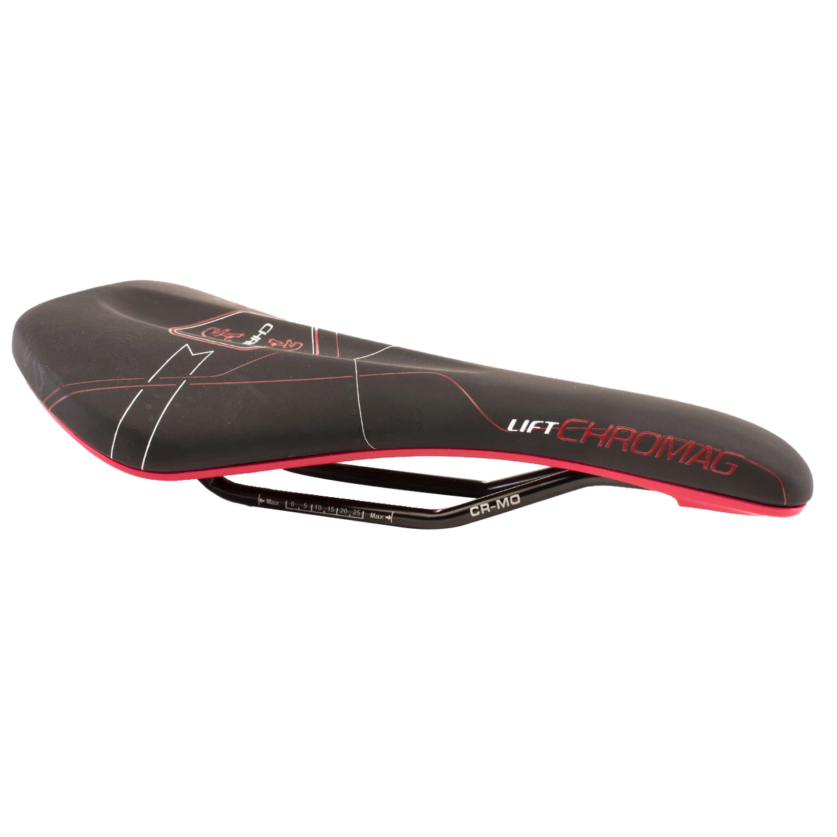 Lift Saddle, Synth Top, CrMo Rails - Black/Red