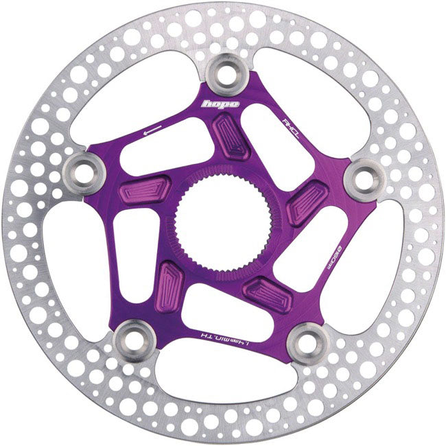 Road Center Lock Floating Rotor, 160mm, Purple