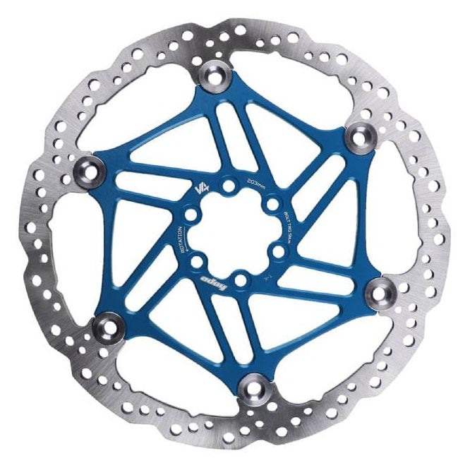 V4 Vented Disc Rotor, 6-Bolt, Float/Wave, 220mm, Blue