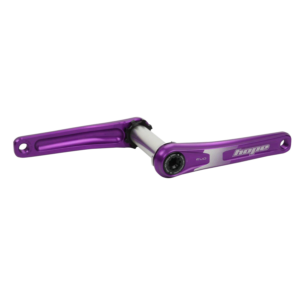 Evo Crankset No Spider(68/73mm), 155mm, Purple