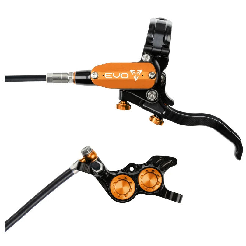 Tech 4 Evo GR4 Disc Brake, Right/Rear, 74mm, Blk/Orang
