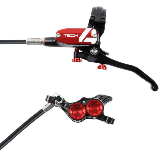 Hope Tech 4 E4 Disc Brake and Lever Set - Front Hydraulic Post Mount Red