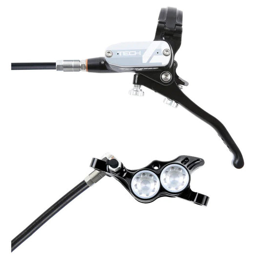 Hope Tech 4 E4 Disc Brake and Lever Set - Front Hydraulic Post Mount Silver