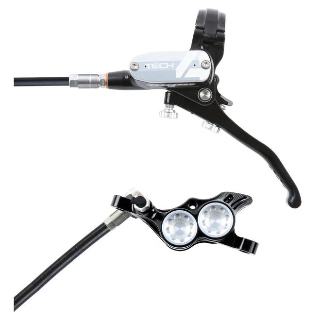 Hope Tech 4 E4 Disc Brake and Lever Set - Rear Hydraulic Post Mount Silver