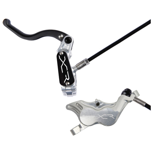 Hope XCR Pro E4 Disc Brake and Lever Set - Rear Hydraulic Post Mount Silver