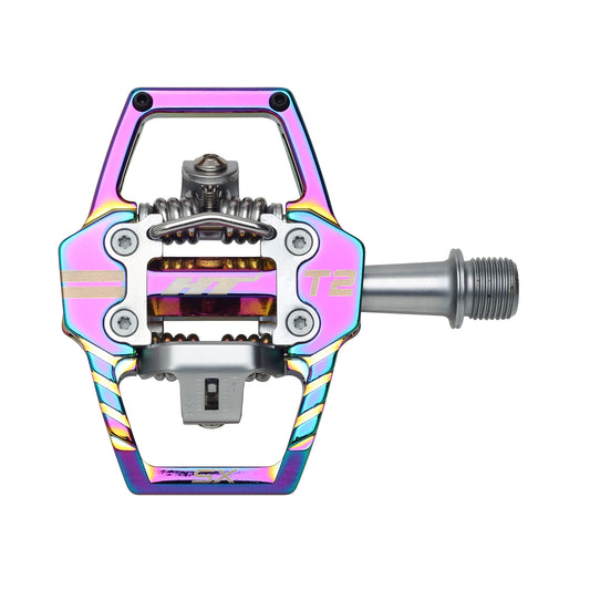 HT Pedals T2-SX Clipless Platform Pedals CrMo - Oil Slick