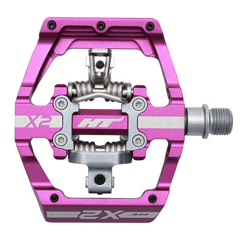 HT Pedals X2 Clipless Platform Pedals CrMo - Purple