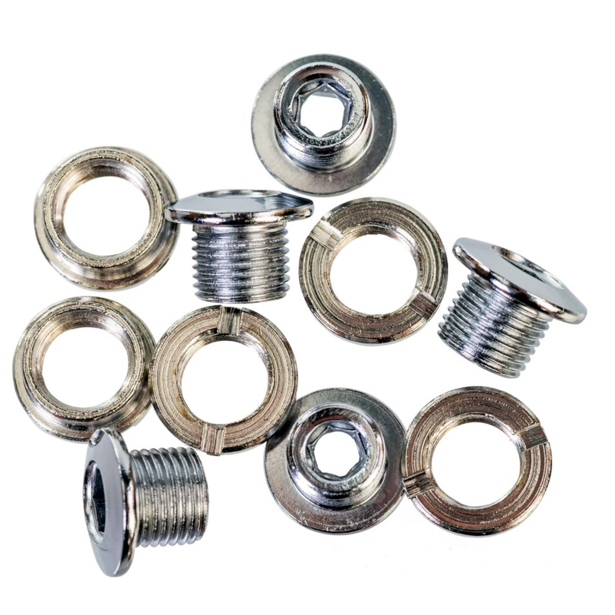 Genetic CrMo Chainring Bolts Double (8.5mm) - Silver CrMo