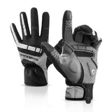Fleece Full Finger Cycling Gloves, Motorcycle and Mountain Bike Gloves