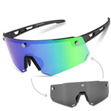 Unisex Polarized Cycling Glasses with 2 Replaceable Lenses