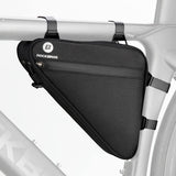ROCKBROS Reflective Bike Frame Bag with Mesh Side Pockets, 1.5L