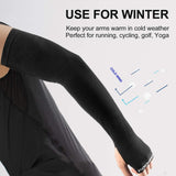 ROCKBROS Winter Knit Arm Warmers, Long Fingerless Sleeves for Women Men