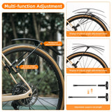 ROCKBROS Adjustable Bike Fenders Set for Road Bikes Easy Install