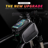 ROCKBROS Waterproof Bike Top Tube Bag - Phone Bag for 6.2” & Under