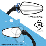 ROCKBROS Bike Handlebar Rear View Mirror with HD Anti-Glare Glass