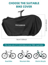 ROCKBROS Bike Cover for 19-27.5 inches Bikes Bike Storage Bag Foldable Storage Bag