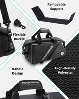 ROCKBROS Bike Trunk Bag Top Expandable Rear Rack Bag, EVA Hard Shell