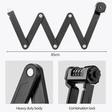 ROCKBROS Folding Bike Lock Heavy Duty Anti-Theft 4-Digit Combination Lock with Mount