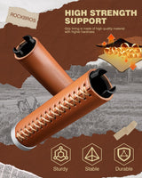 ROCKBROS Leather Vintage Mountain Bike Folding Bike Handlebar Grips 22.2mm