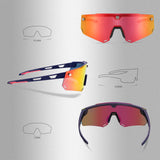 Unisex Polarized Cycling Glasses with 2 Replaceable Lenses