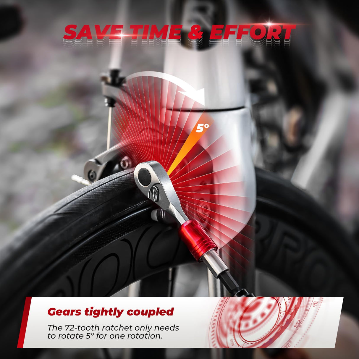 1/4-Inch Ratchet Socket Wrench Set 2.5-8mm Allen Hex Torx Sockets for Road  Mountain Bike Maintenance