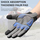 ROCKBROS Men's Mountain Bike Gloves Touch Screen Anti-Slip Full Finger MTB Gloves