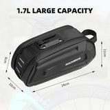 ROCKBROS Bike Bicycle 1.7L Saddle Seat Bag 3D Hard Shell with Silver Reflective Strip
