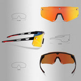 Unisex Polarized Cycling Glasses with 2 Replaceable Lenses