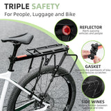 ROCKBROS Quick Release Rear Bike Cargo Rack, 55LB Capacity for 26”-29” MTB  E-Bikes