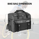 ROCKBROS Bike Trunk Cooler Bag Bicycle Rack Rear Seat Carrier Insulated Panniers 11L