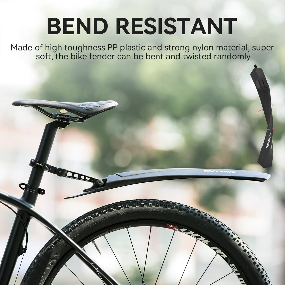 ROCKBROS Adjustable MTB Mud Guards Front & Rear Splash Guard