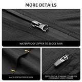 ROCKBROS Men's Waterproof Cycling Rain Jacket with Hood, Lightweight Reflective