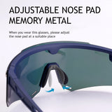 Unisex Polarized Cycling Glasses with 2 Replaceable Lenses