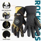 ROCKBROS Winter Thermal Cycling Warm Windproof Anti-Slip Gloves Touchscreen for Men Women