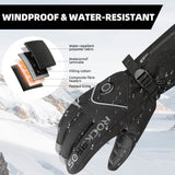 ROCKBROS Heated Gloves, Rechargeable Winter Touchscreen Gloves for Cycling, Skiing, Motorcycling