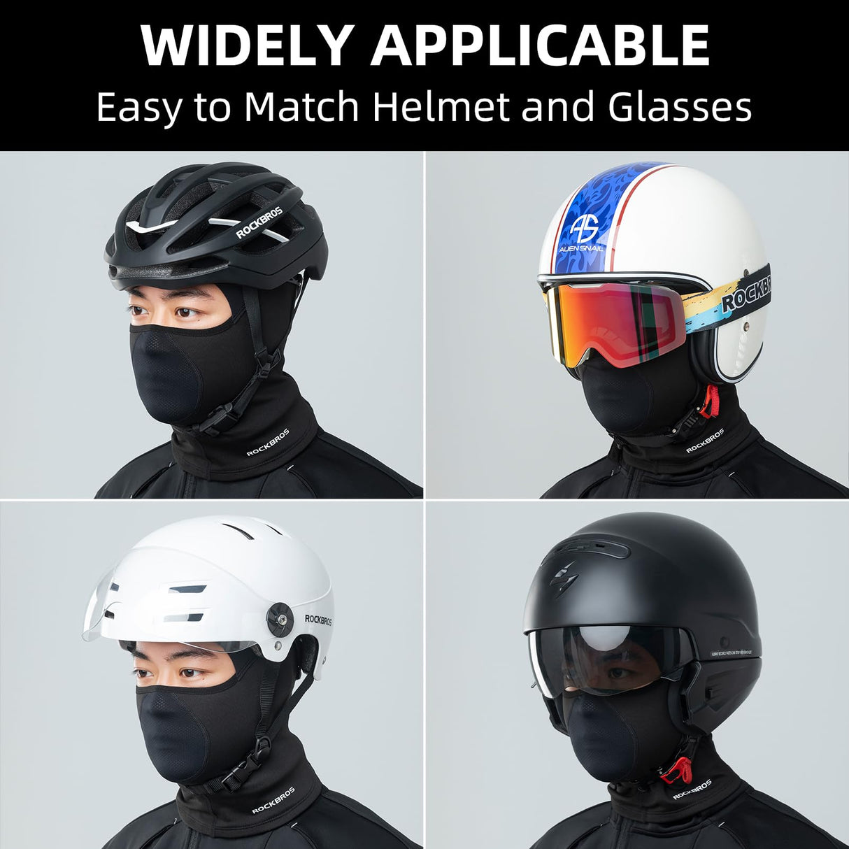 ROCKBROS Balaclava Ski Thermal Windproof Full Face Head Mask for Cold Weather