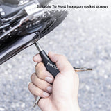 ROCKBROS 3-in-1 Allen Hex Wrench Set, 4/5/6mm Sizes, Black Silver, Steel and PVC